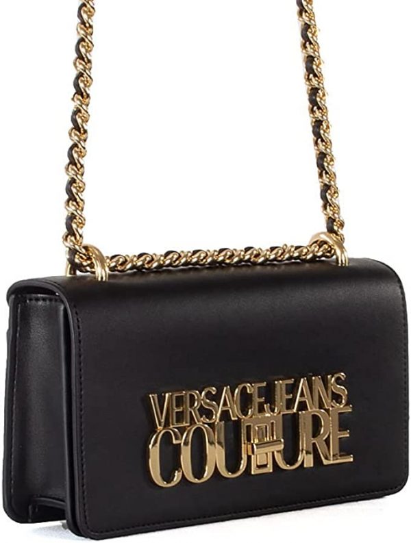 Versace Jeans Bolso de hombro para mujer, con logotipo Lock Smooth Pu