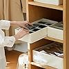 Yucch - Juego de 8 cajas de almacenamiento, cajón plegable y organizador para sujetadores, calcetines, ropa interior, corbatas, color beige