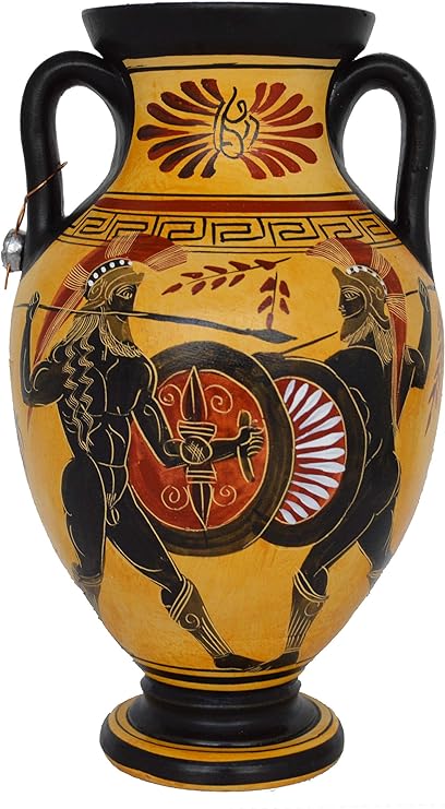 Talos Artifacts Troyan War Battle Amphora Jarrón Cerámica - Mitología griega antigua - Homer